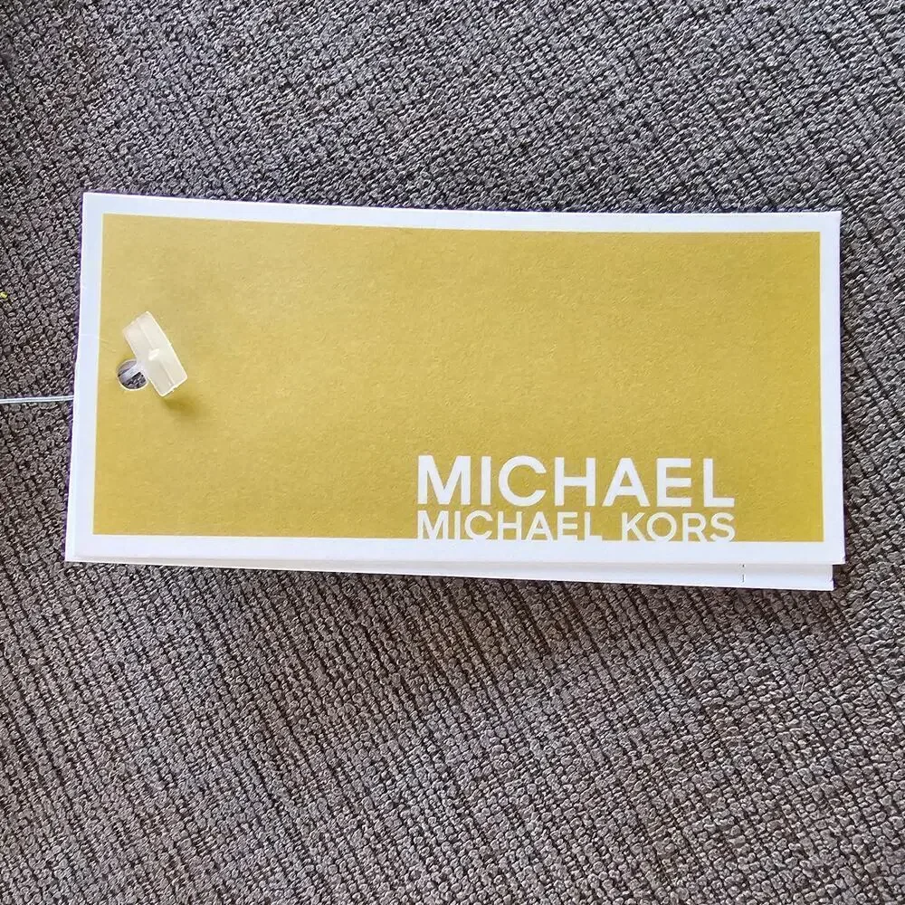 Michael Kors women's blue one-piece swimsuit gold logo ring one shoulder Size 10